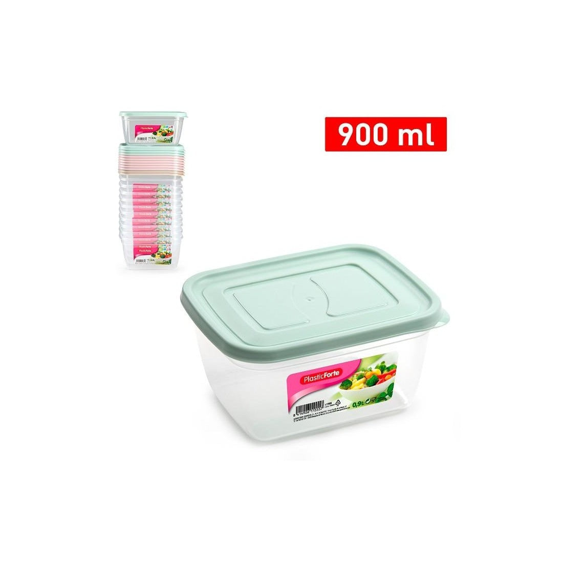 Récipient frigorifique avec bouchon coloré 900 ml
