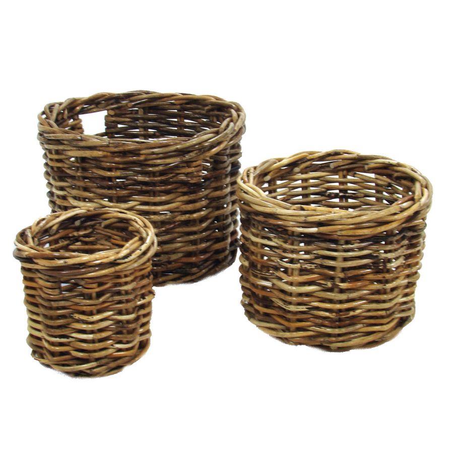 Panier à bûches rond géant Alaska 1-3 ø77h55 cm