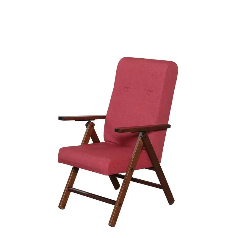 Fauteuil relax Molisana uni bordeaux réglable en bois de hêtre