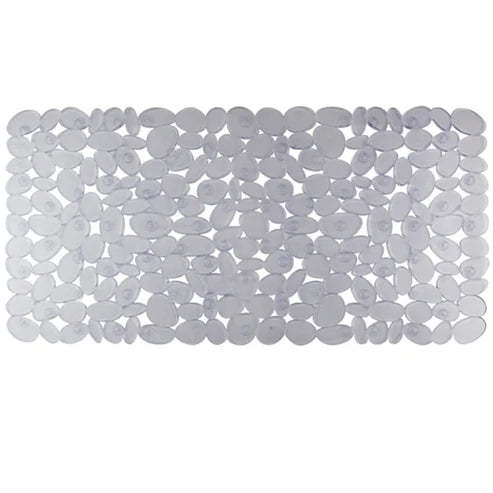 Tappeto doccia e vasca Sassolini antiscivolo trasparente con ventose 35 × 70 cm