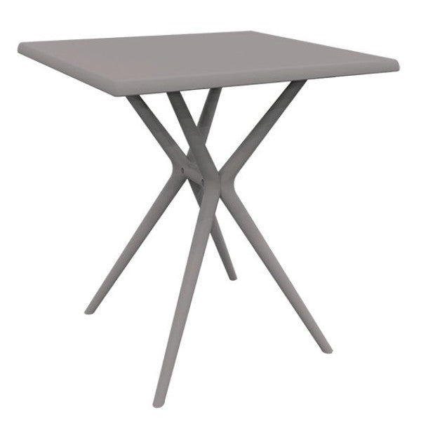 Table carrée Marbella gris tourterelle 70x70x74h cm