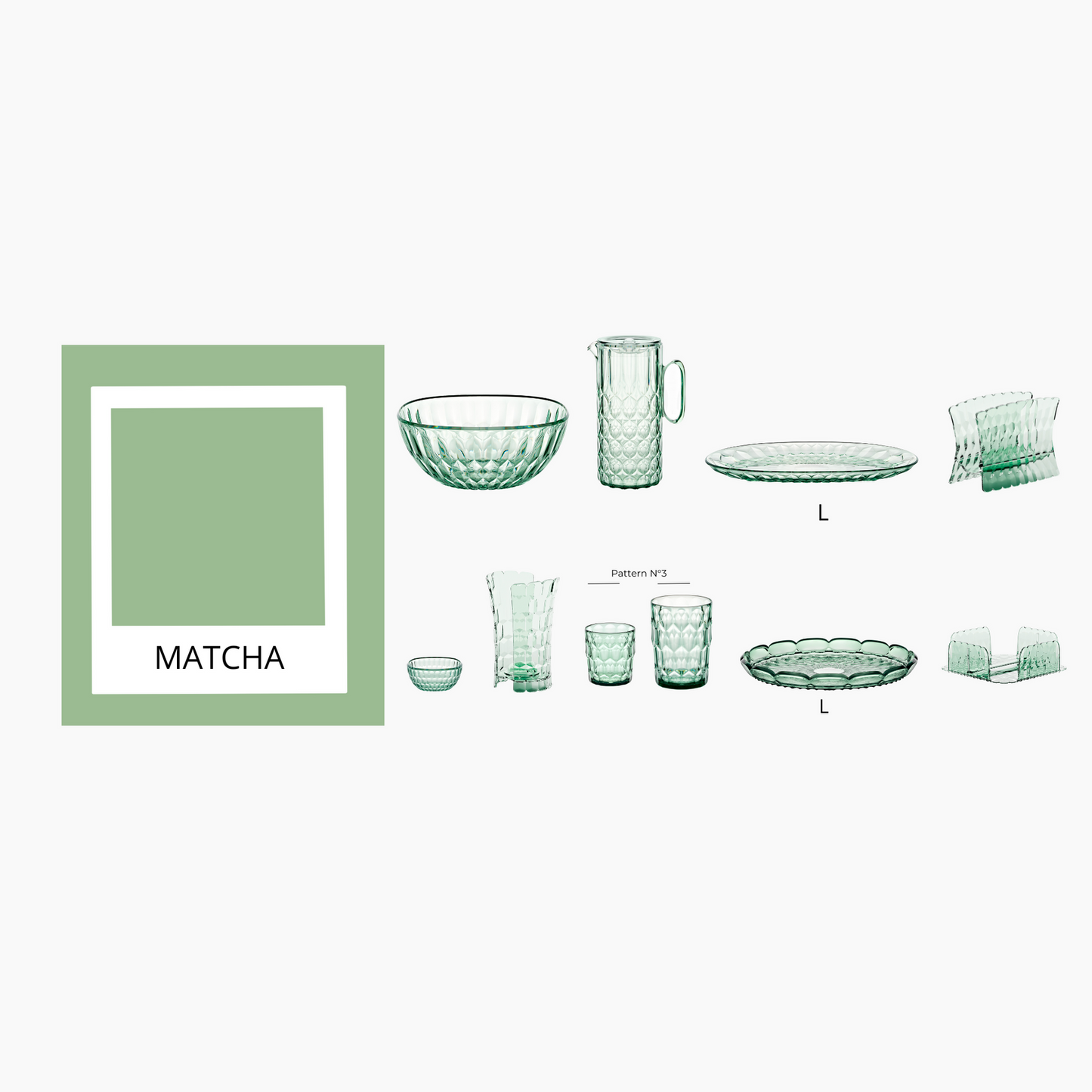 Carafe Vanity avec couvercle vert matcha 1750 cc