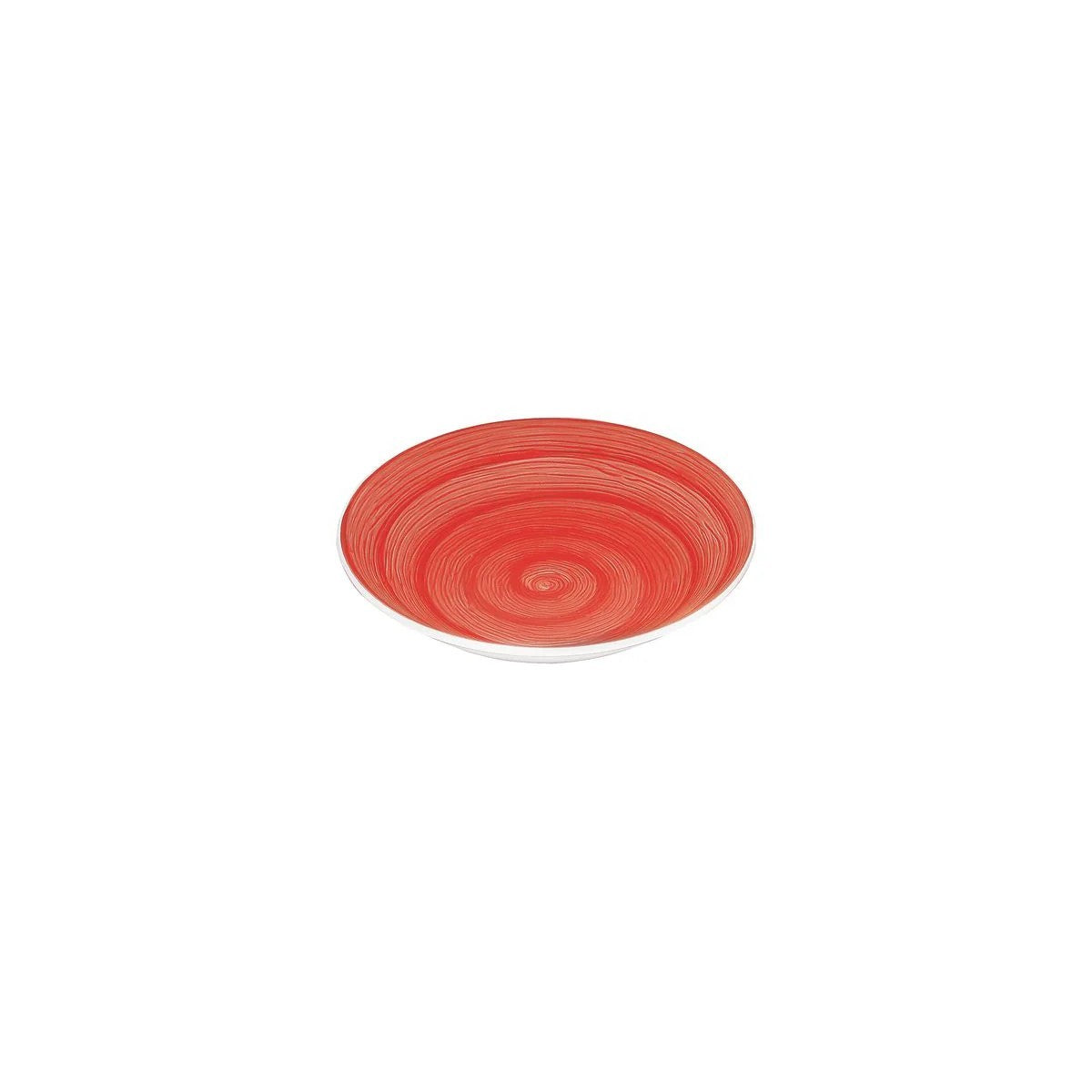Assiette creuse de table souvenir rouge en céramique peinte à la main Ø 23,5 cm