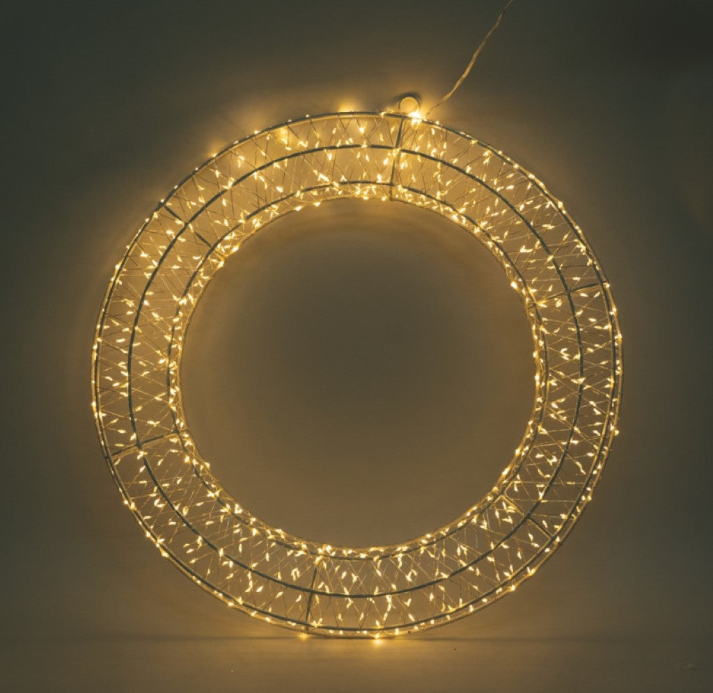 Couronne lumineuse 50 cm, 720 LED blanc chaud