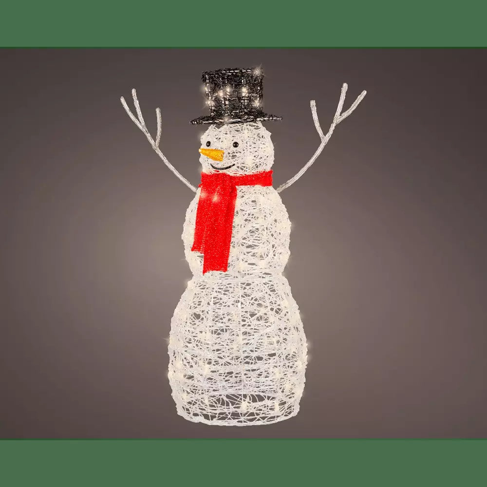 Bonhomme de neige LED 78x46x102 cm
