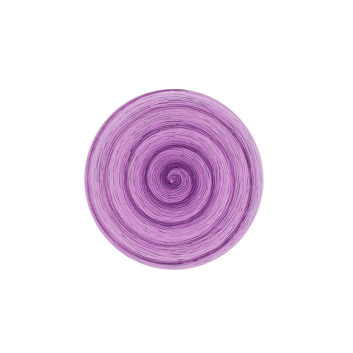 Dessert plate mauve memento table in hand-painted ceramic Ø20.5 cm