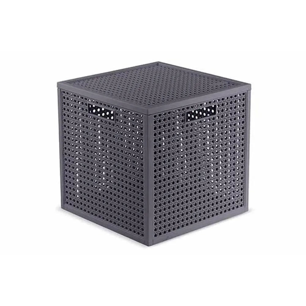 Curver Kaya panier bleu gris cube 19l cm 28x28x28 h