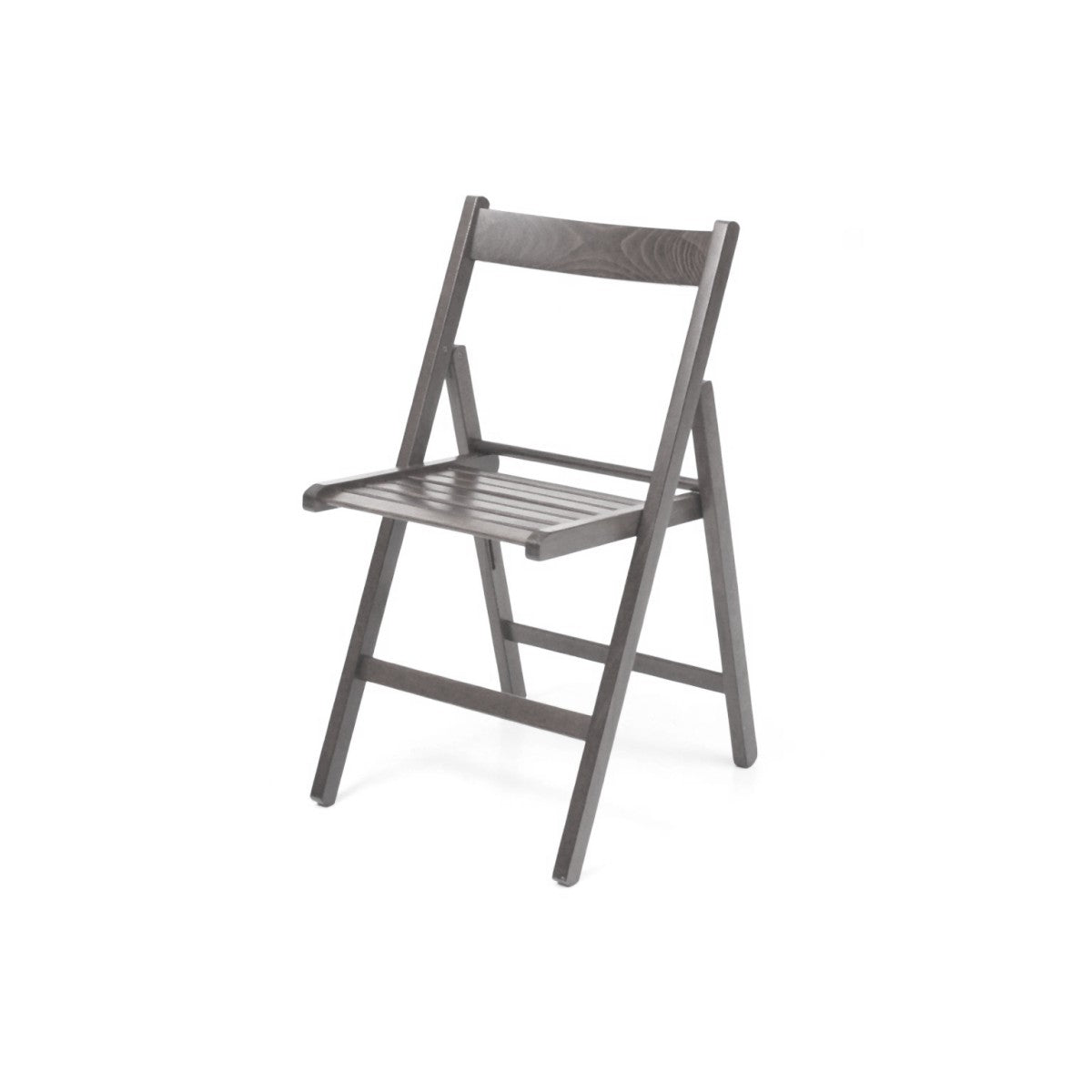 Chaise pliante en bois gris tourterelle 43x9x88h cm