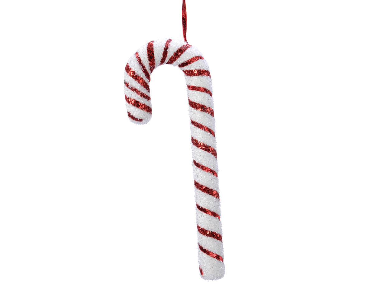 Canne en bonbon 5x52 cm rouge/blanc