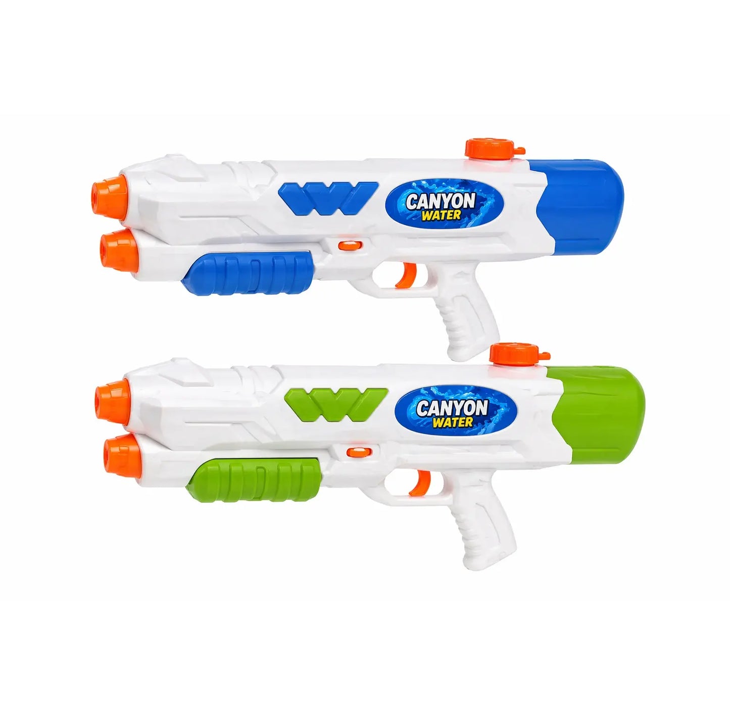 Pistolet à eau double canon 52 cm coloris assortis