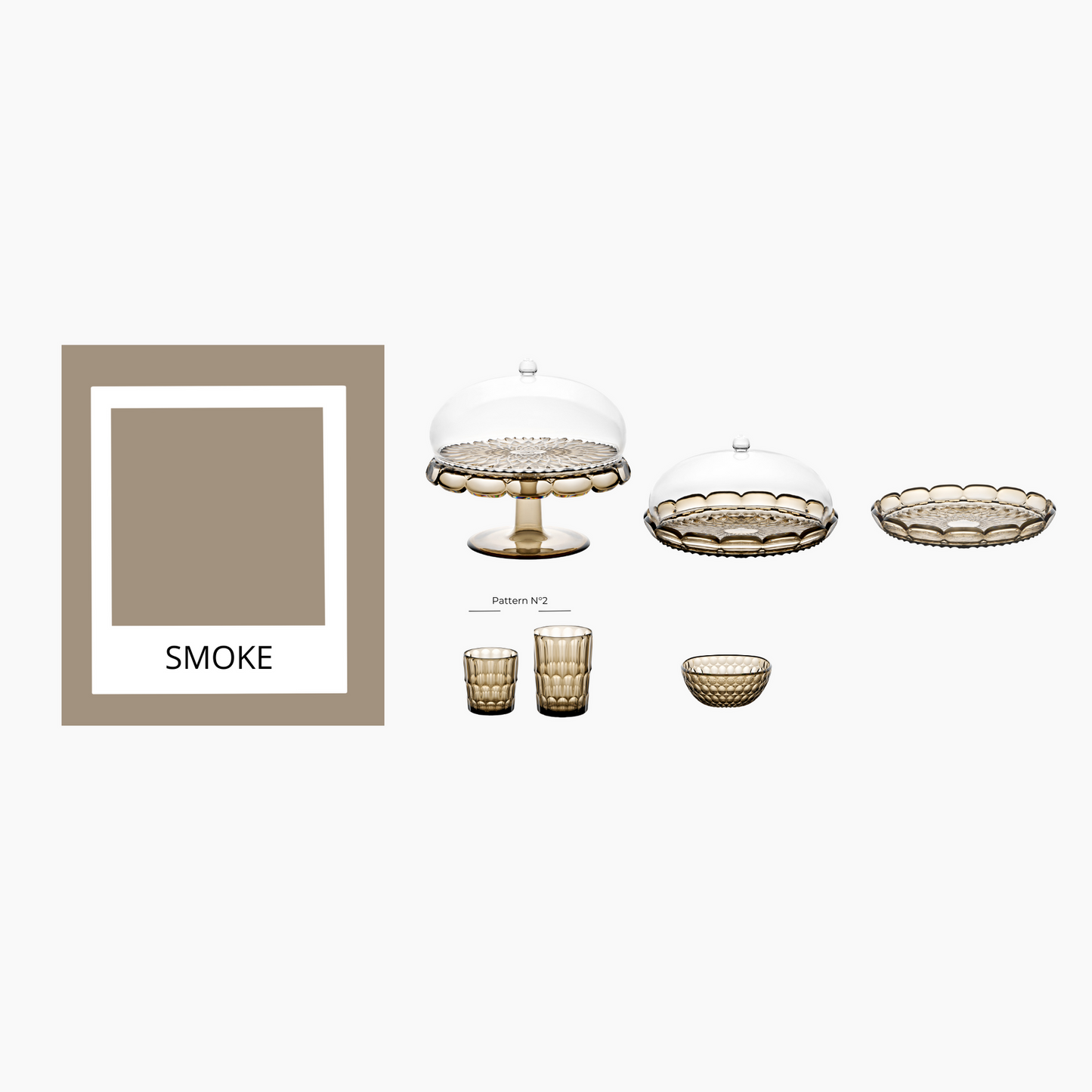 Set de moules à gâteau Vanity Ø 30 x h16 cm couleur fumée