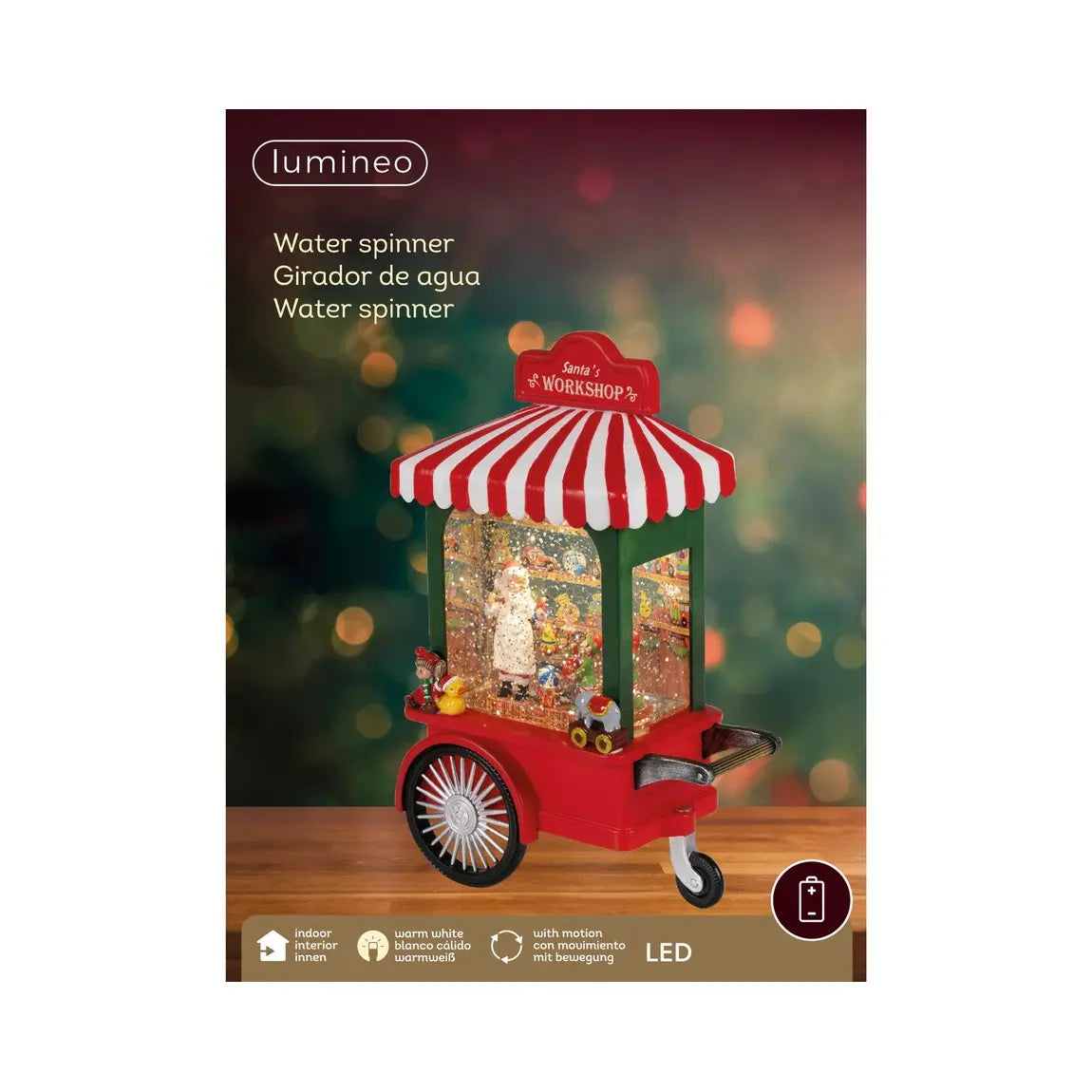 Carretto di Babbo Natale decorativo 10 × 17,5 × H24,5 cm