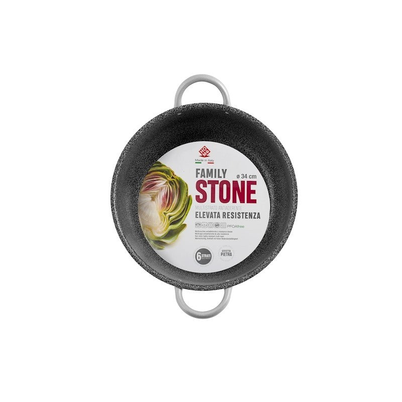 Casserole aluminium antiadhésive 2 manches Family Stone Ø 34 cm