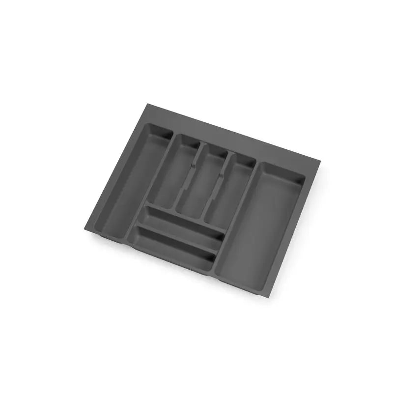 Range-couverts Optima pour tiroir universel, module 600 mm, Tecnoplastica, gris anthracite, 20 pièces