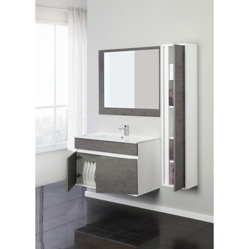 Meuble de salle de bain deux portes Ligne Fabula Blanc Ciment 90x47x h57cm