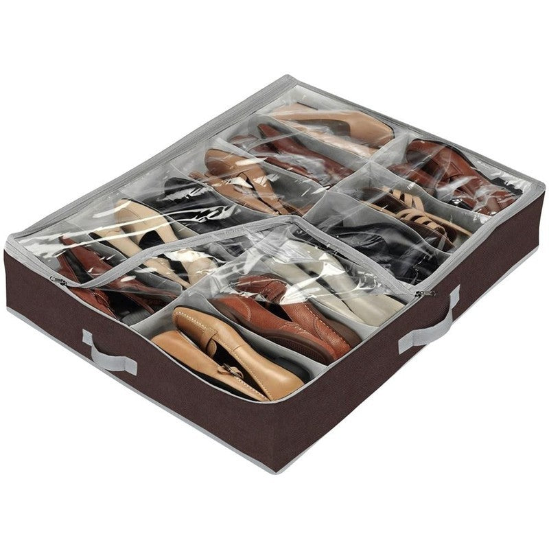 Custodia portascarpe TNT a 12 scomparti 76x60x15 cm Domopak