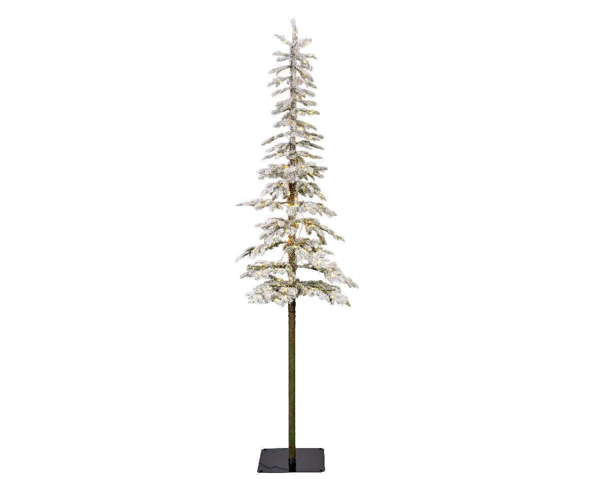 Sapin de Noël enneigé 50x210 cm avec lumières