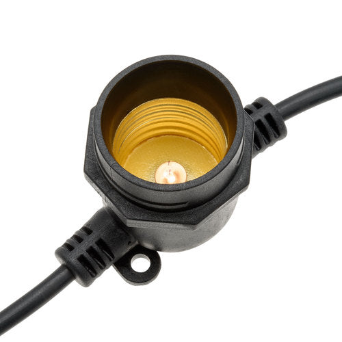Guirlande lumineuse 5m avec 10 douilles E27 – Câble noir