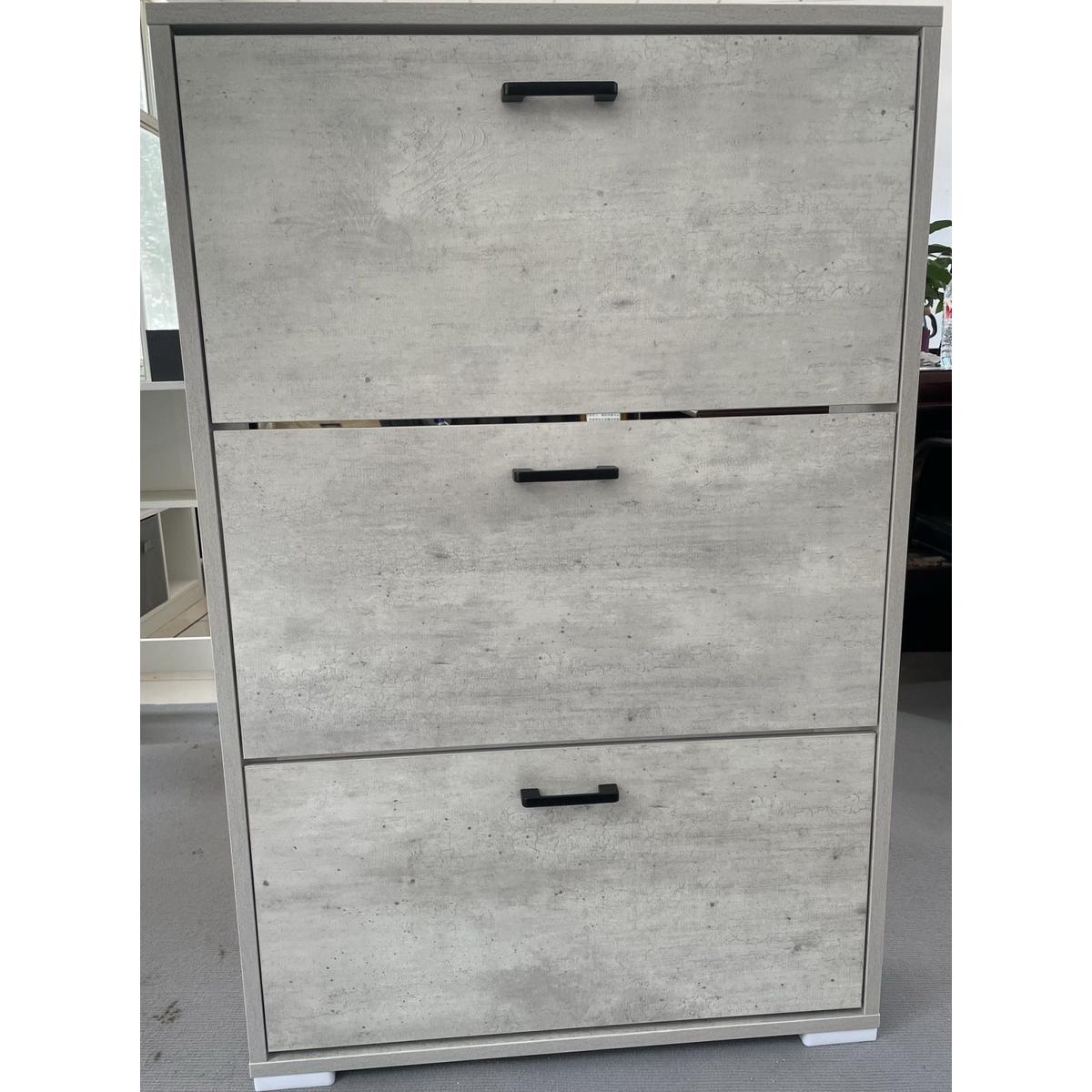 SCARPIERA 3 ANTE IN KIT COL CEMENTO MELAMINICO DA 18MM 180X720X1100HMM