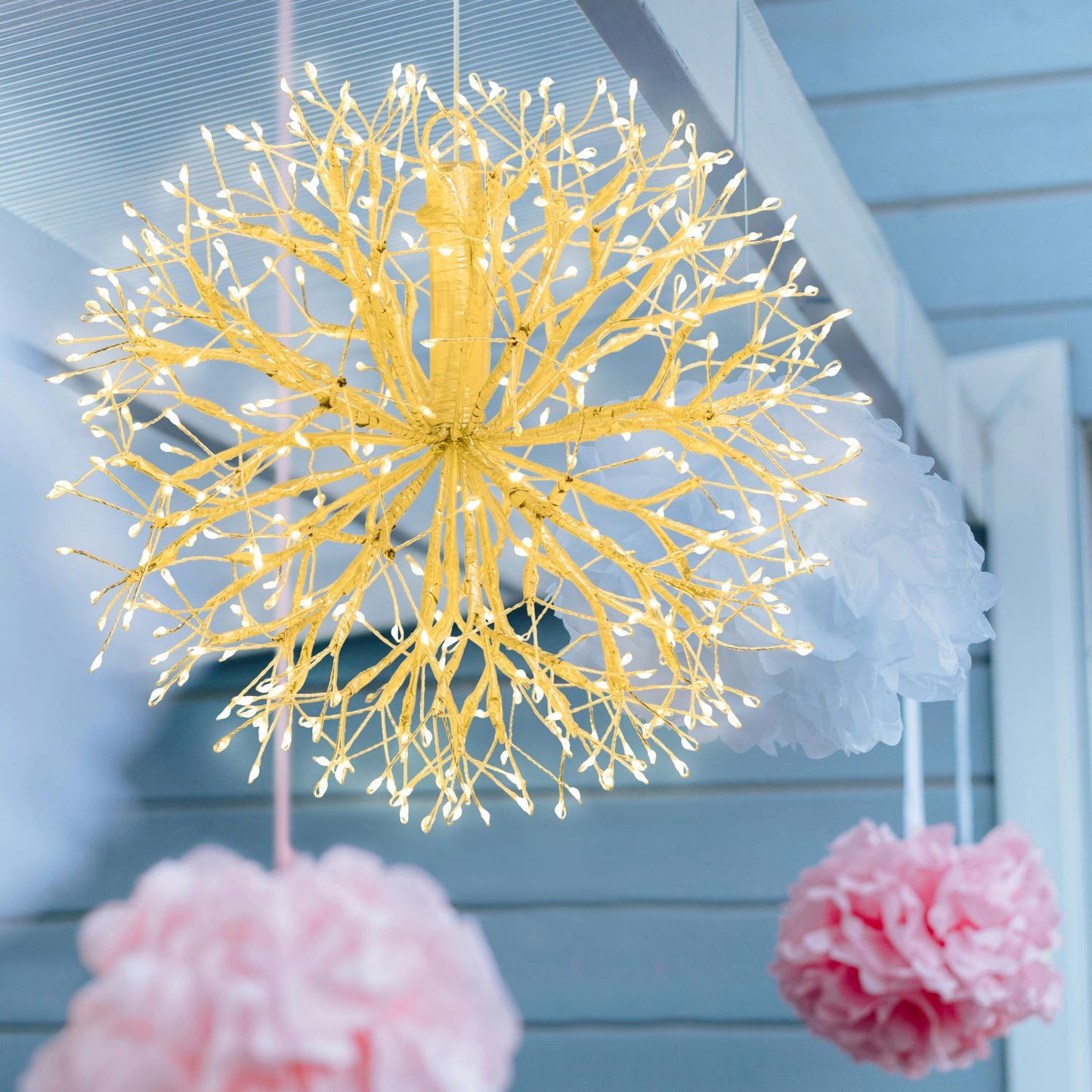 Branche sphère champagne riche ø30cm 384 led