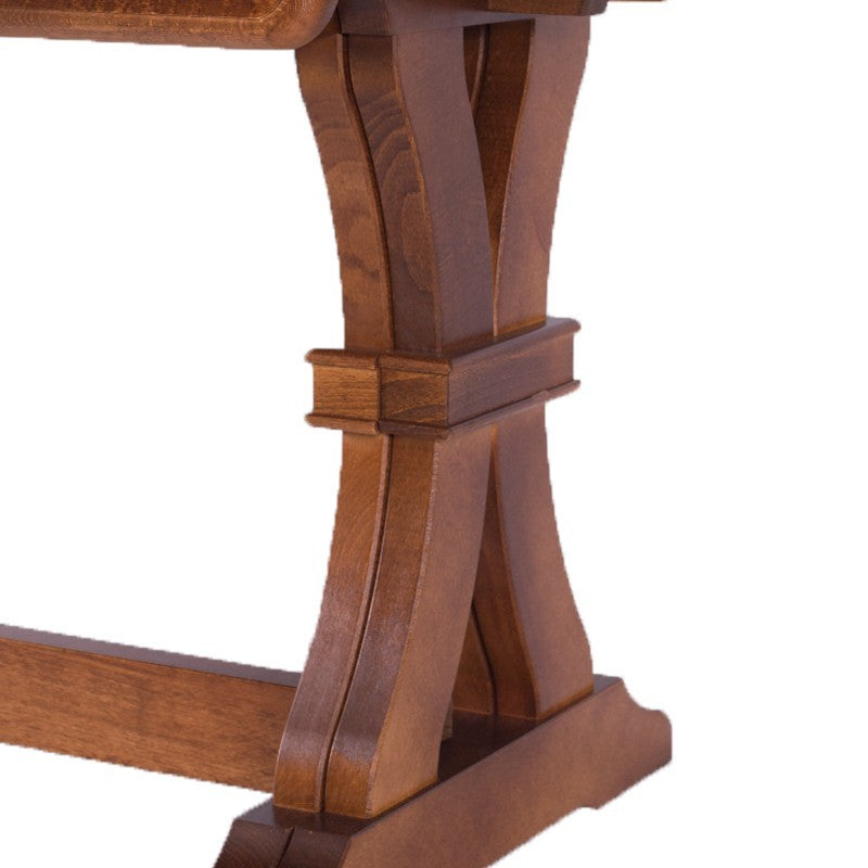Table extensible rectangulaire en bois massif coloris noyer 85x180-360xh79 cm