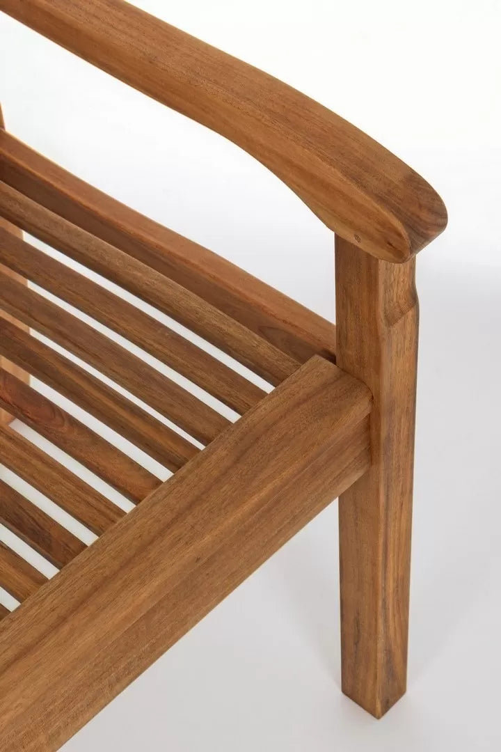 Banquette Noemi 3 places en bois d'acacia 158x60x88h cm