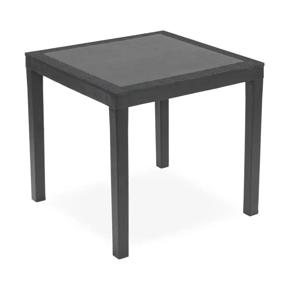 Table en résine Anthracite Ago 78x78x73h