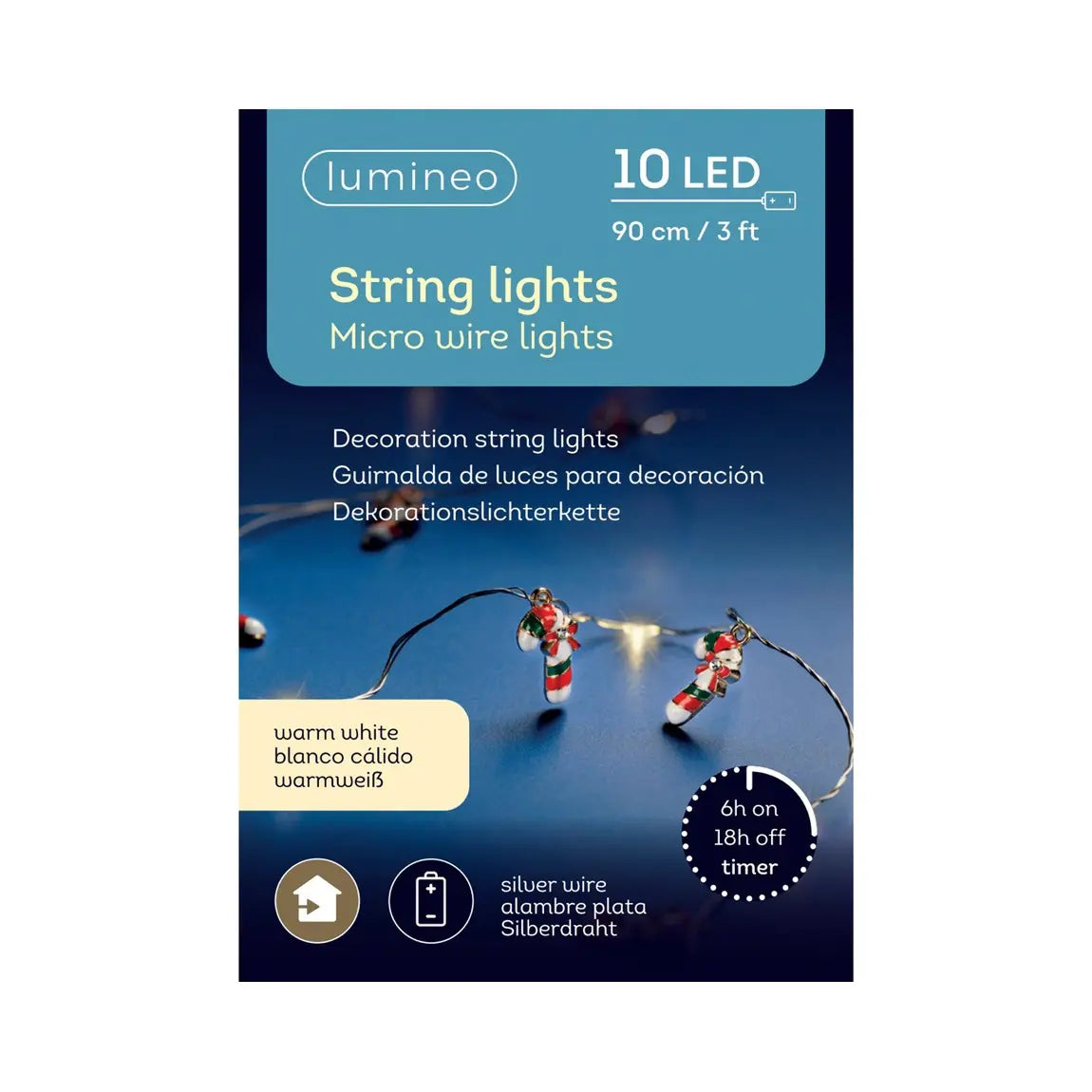 Catena micro LED a batteria 90 cm – 1 pezzo assortito