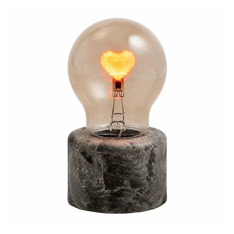 Lampada da tavolo con cuore Ø8 × H13.5 cm