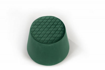 Pouf en velours métal vert 46,5 x 46,5 xh 33 cm