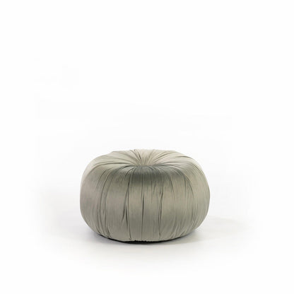Pouf design velours métal gris 36 x 36 x 30 cm
