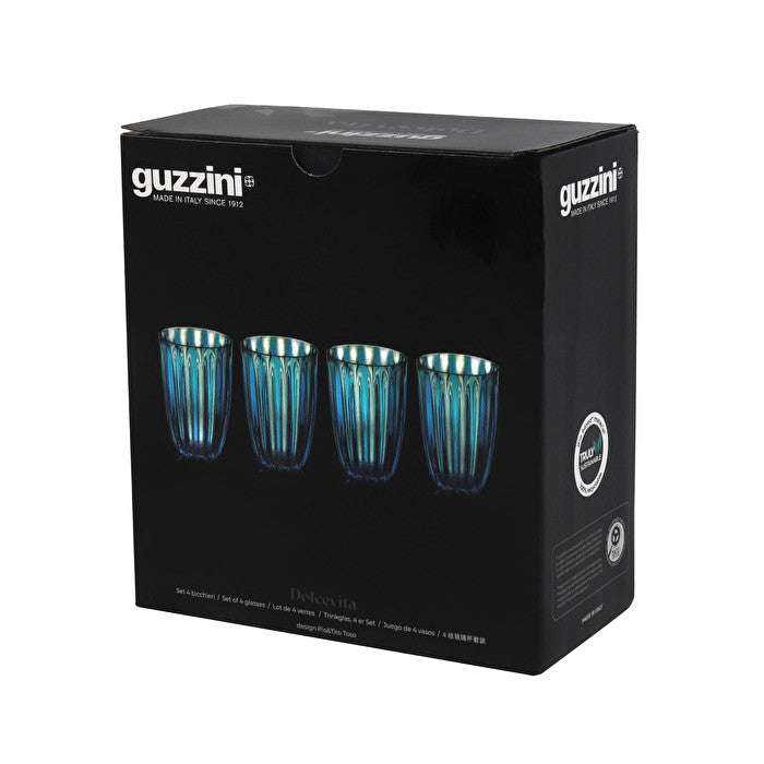 Coffret de 4 verres émeraude Guzzini Dolcevita