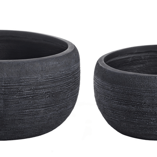 Vase graffiti bol noir S