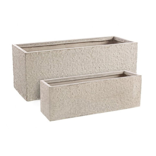 Vaso rettangolare sabbia 70x23x23 cm
