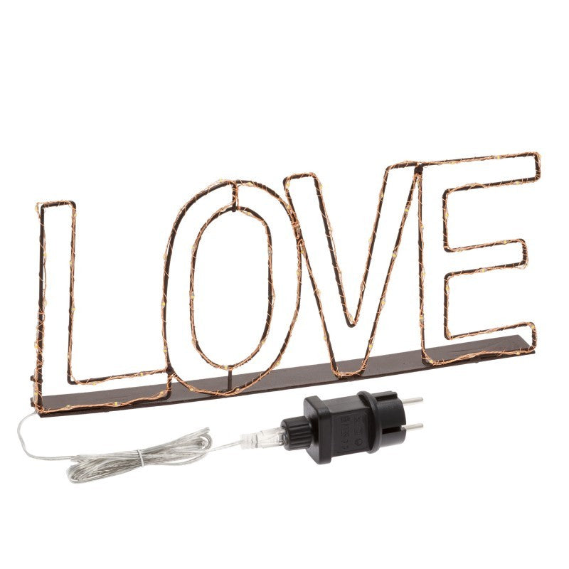 LOVE Cuivre Marron Micro LED 36cm Blanc chaud