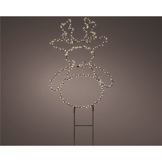 Renne en métal avec 280 LEDs externes H47cm Coloris Noir...