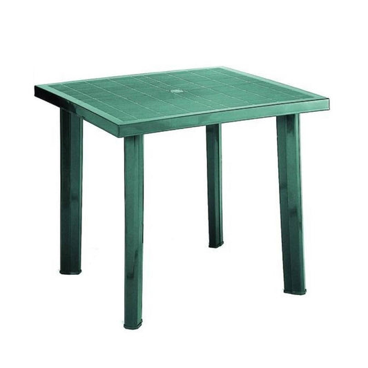 Table en plastique vert 80x75x72h cm. Flocon