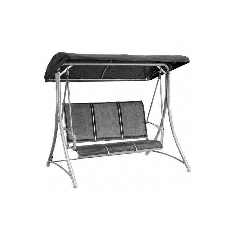 Balancelle Trois Places en fer Gris Amalfi 178x113x165h cm