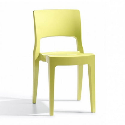 Chaise Jaune En Technopolymère Brillant Isy Scab