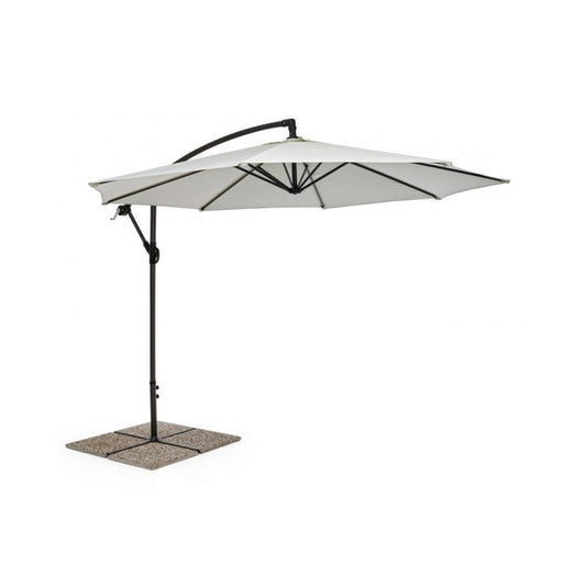 Parasol de jardin avec bras 360° Texas 300x h260 cm Anthracite/Naturel