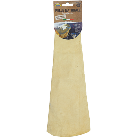 Chiffon en cuir suédé naturel 49x32 cm - Convient pour le nettoyage des véhicules