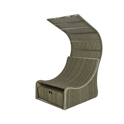 Fauteuil lit Daybed Siesta en osier Taupe - 108x90x150 cm