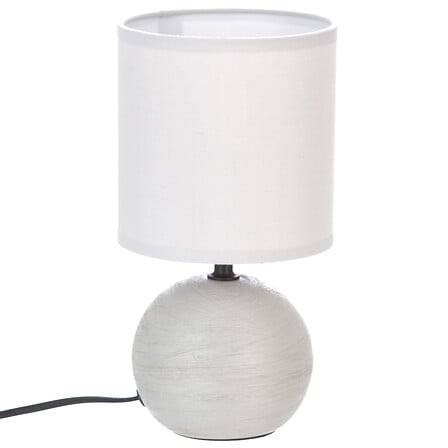 Lampe sphérique rayée gris clair 13x25 cm