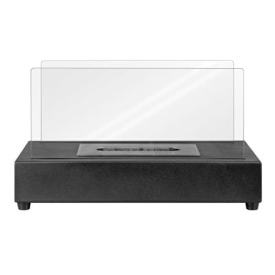 Cheminée décorative au bioéthanol noire 355 x 180 x 205 mm