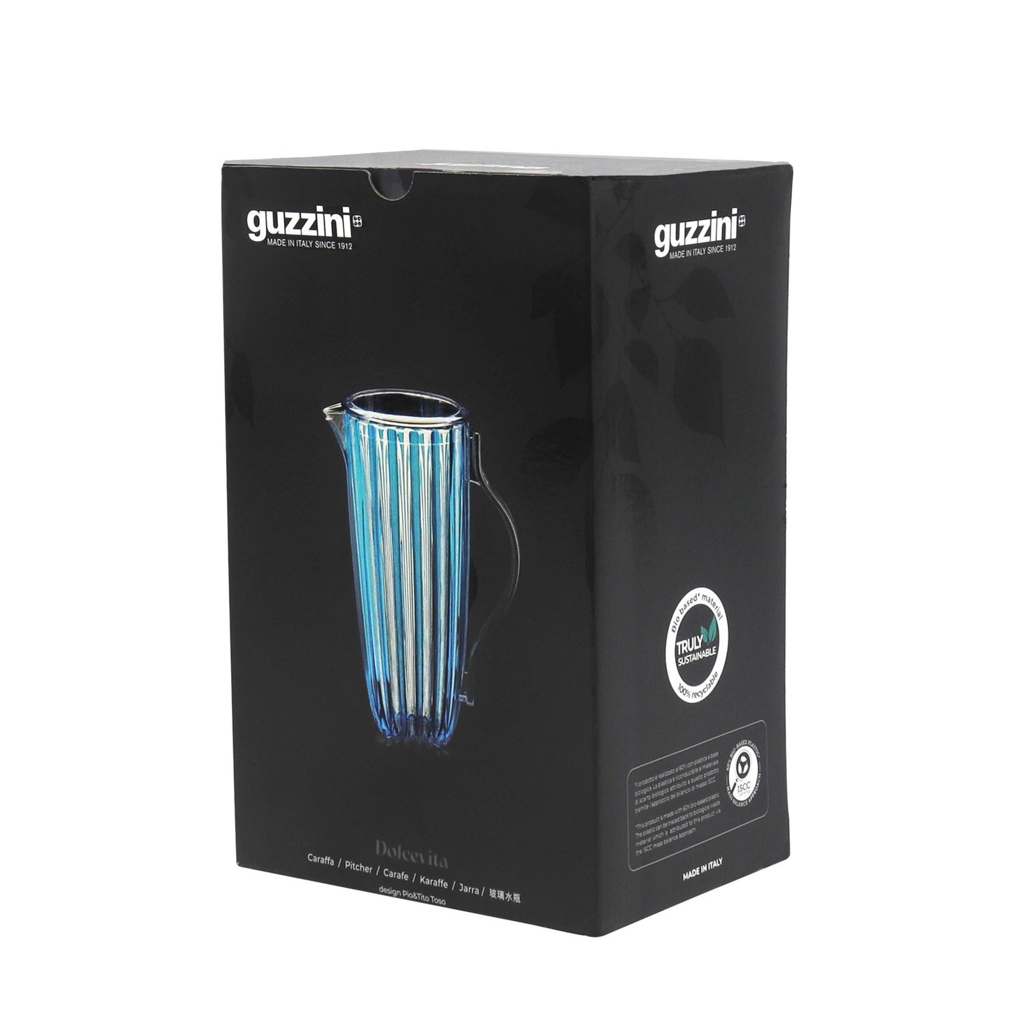 Carafe à col roulé turquoise avec couvercle