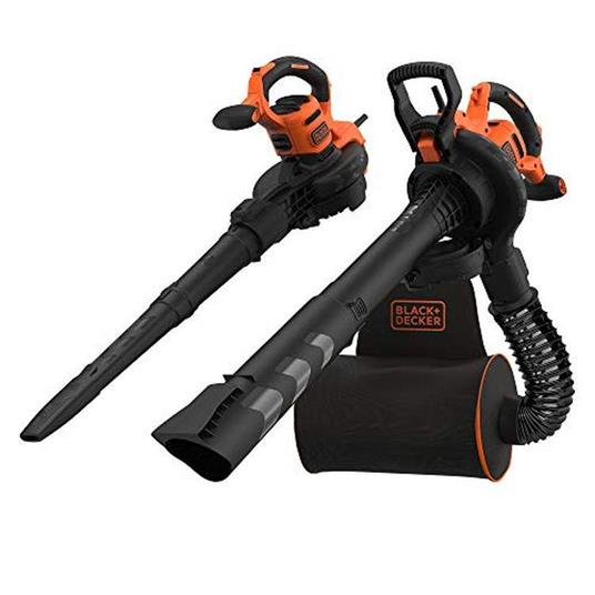 Destructeur-aspirateur souffleur Black and Decker avec sac à dos collecteur de feuilles 72 L, 3 000 W