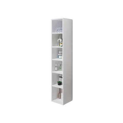 Armoire Murale Multi-usages avec Porte, Blanc H120x30x30cm
