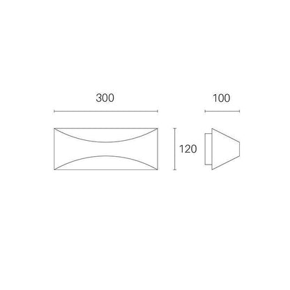 Applique 12W LED 4000K ligne de lune café