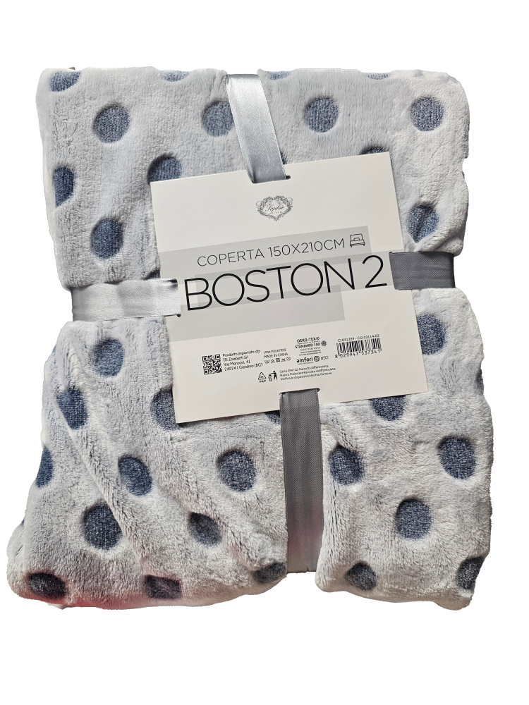 Couverture Double Boston - 150 x 210 CM - Lavable à 30° - 100% Polyester