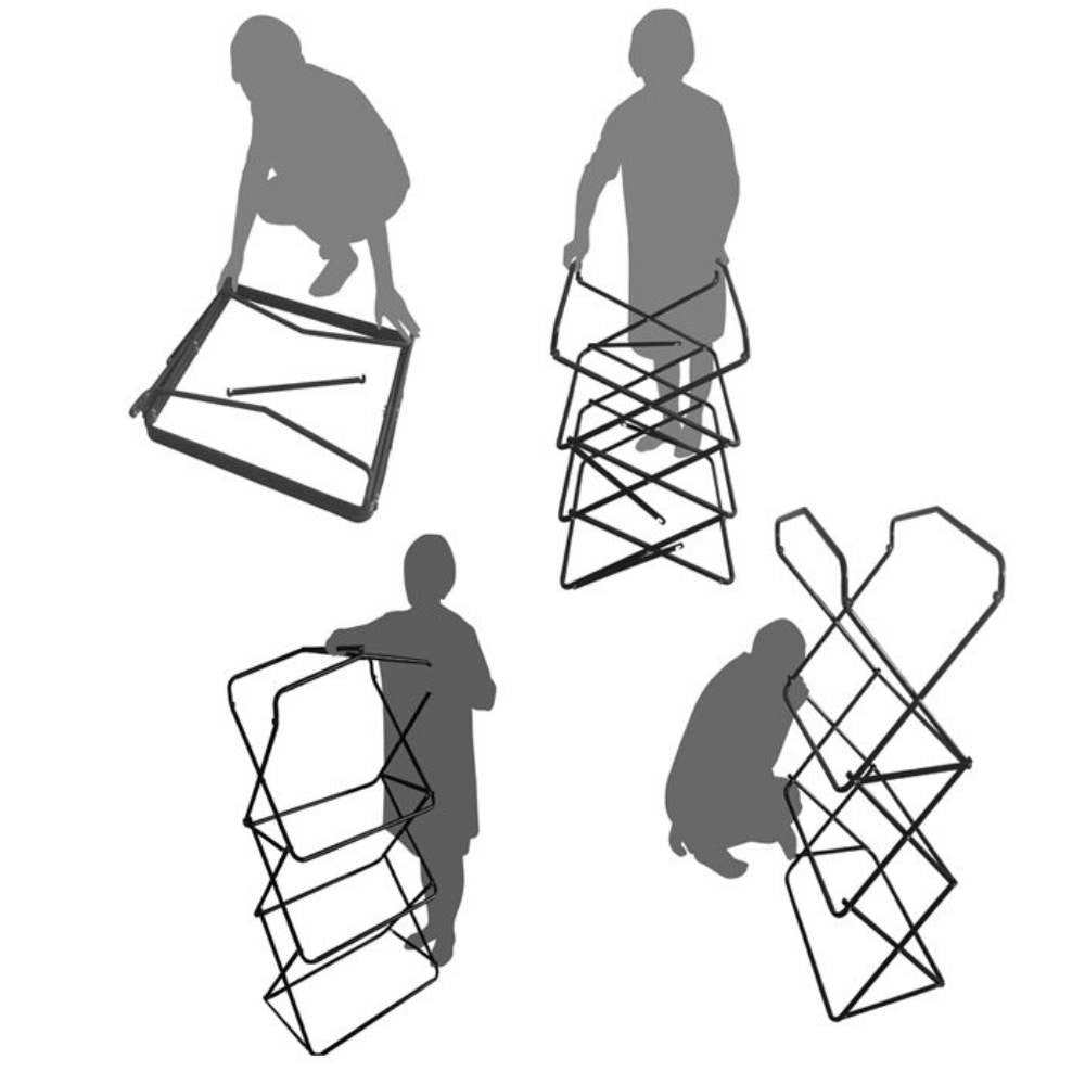 Serre pliante avec 3 étagères 67 x 44 x 125 H centimètres